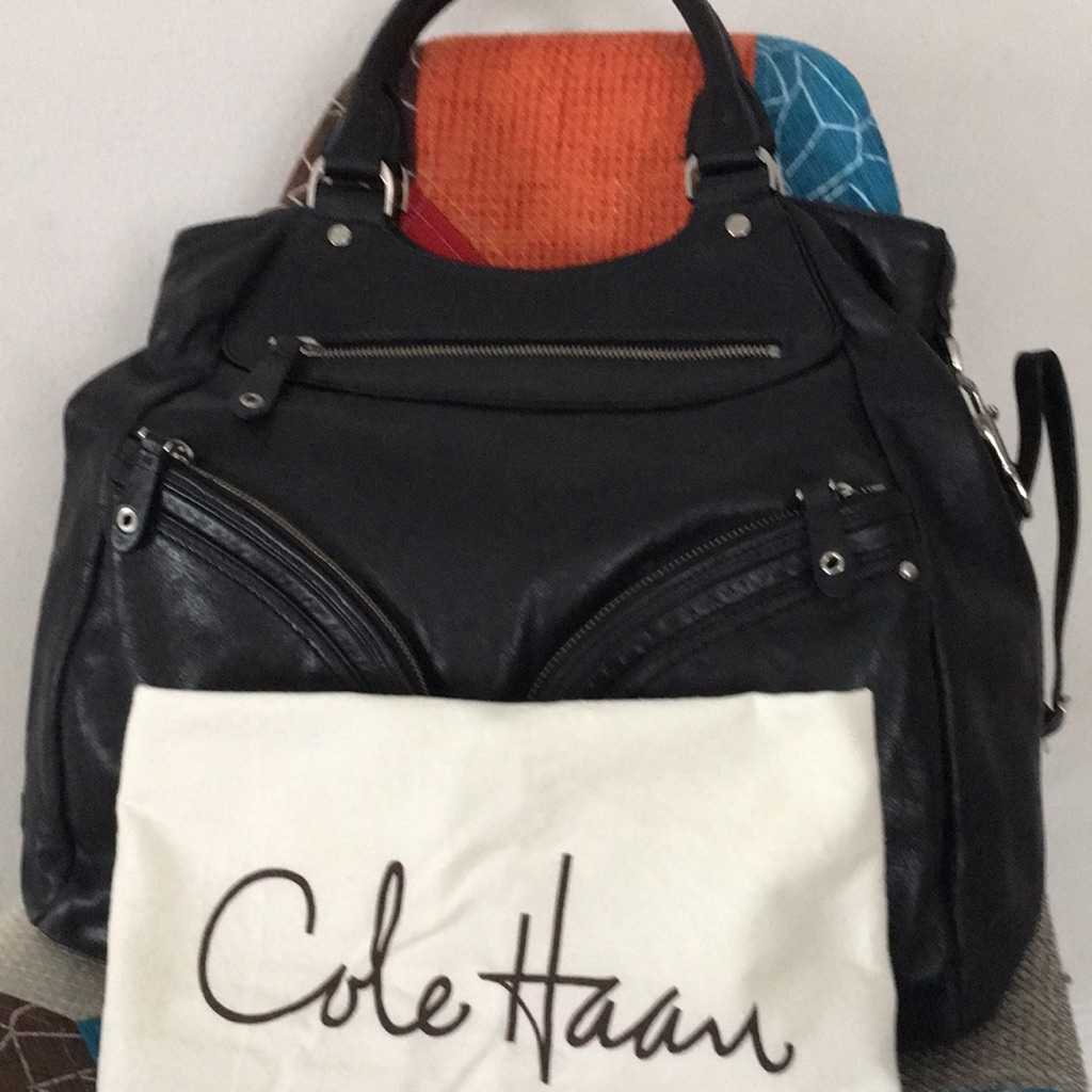 Cole Haan Hobo Bag Black Pre-Owned